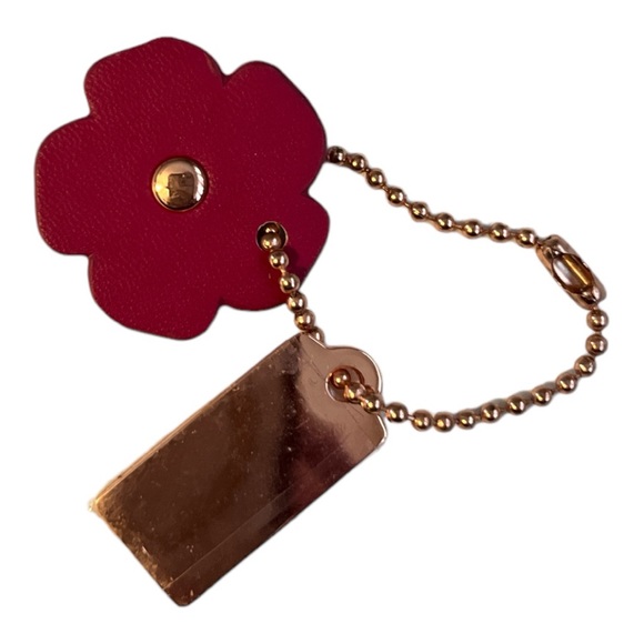 Coach Rose Gold/Plum Bag Charm NWOT - Picture 2 of 3